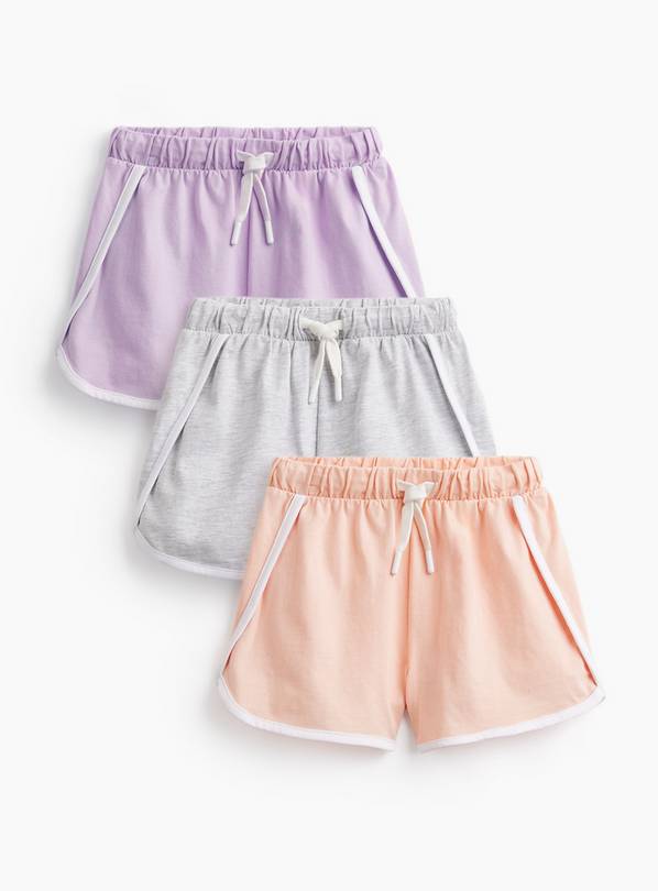 Purple & Grey Racer Shorts 3 Pack 10 years